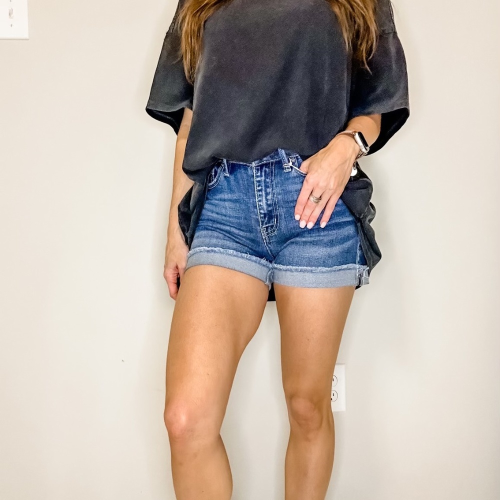 Kancan Jasmine High Rise Stretch Denim Shorts NWT
